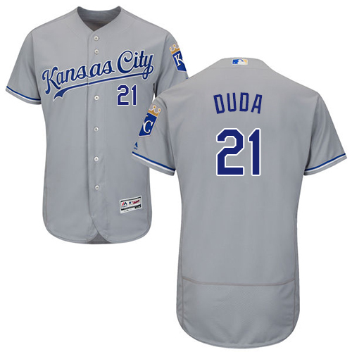 Royals #21 Lucas Duda Grey Flexbase Authentic Collection Stitched MLB Jersey